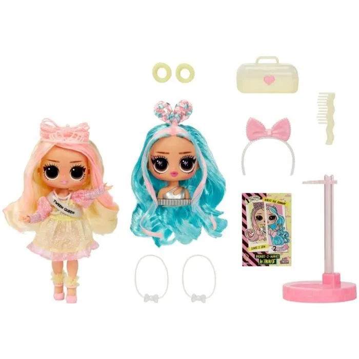 L.O.L. Surprise Tweens Surprise Swap Fashion Doll - Braids-2-Waves Winnie - 1 poupée Tweens 17cm, 1 mini tête à coiffer et des acces-1