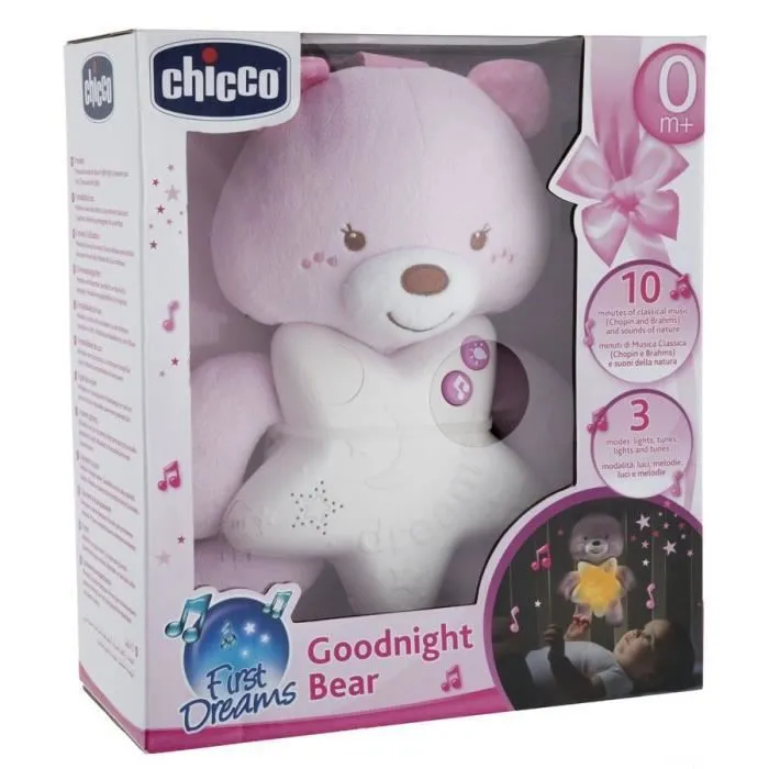 CHICCO Veilleuse Petit Ourson Rose-1