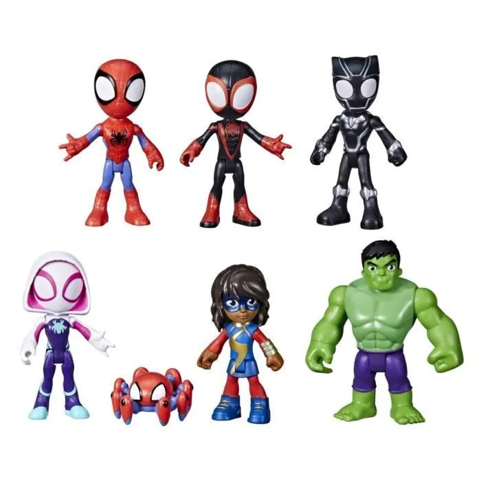 Spidey coffret 7 figurines de collection, Marvel Spidey and His Amazing Friends, dès 3 ans-0