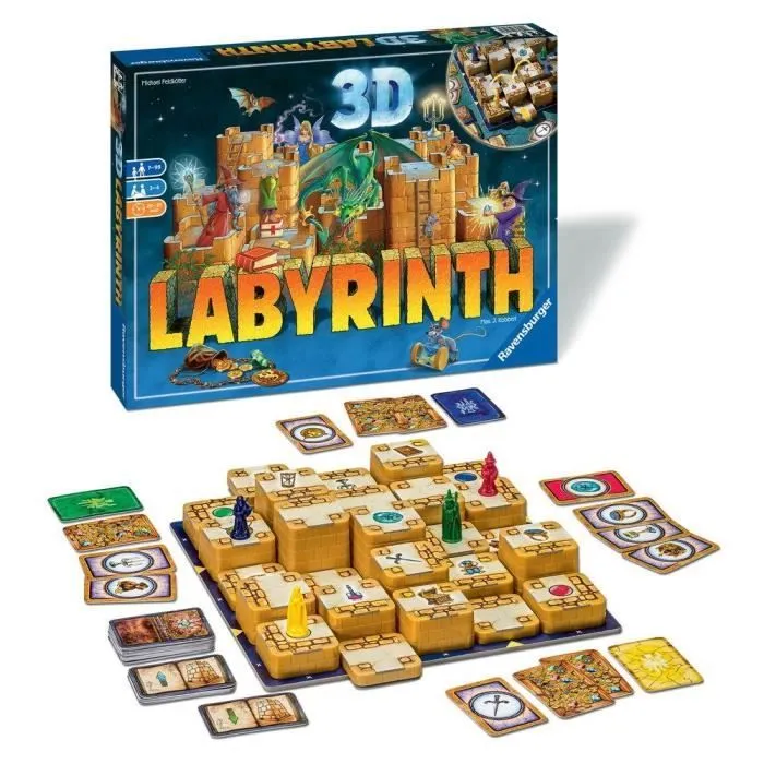 Labyrinthe 3D, Jeux de société, Famille et Enfants, De 2 à 4 Joueurs à partir de 7 ans, 26113, Ravensburger-1