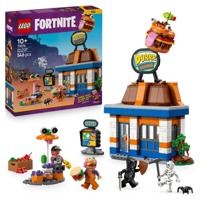 LEGO Fortnite 77076 Le Restaurant Durrr Burger - Jeu de Construction pour Garçon 10 ans-0