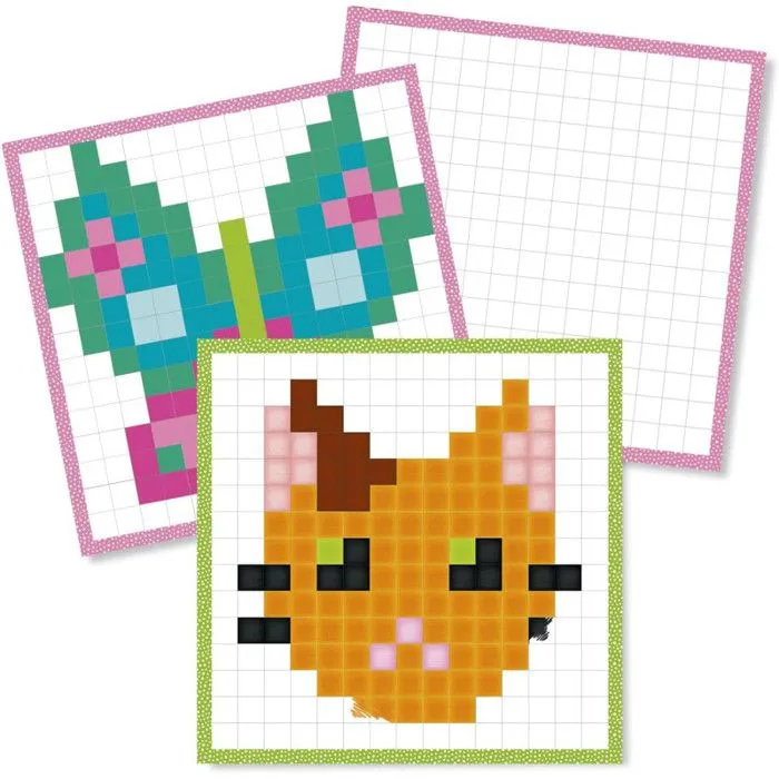 Carnet de coloriage "Graffy Pixel" - Animaux familiers - 24 feuilles-2
