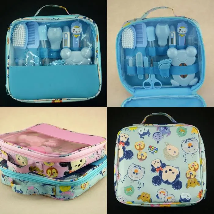 13PCS Trousse de Soin et Santé Pour Bébé Essentiel de Toilette - Bleu-2