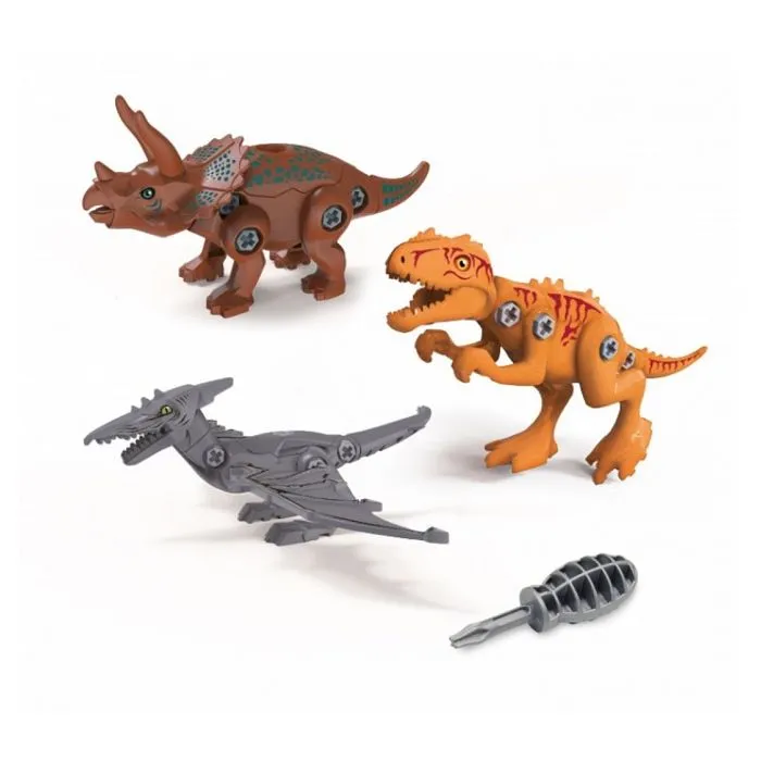 Jeu de construction - Buki - 2136 - 3 dinosaures articulés - À assembler - Pour enfants à partir de 4 ans-1