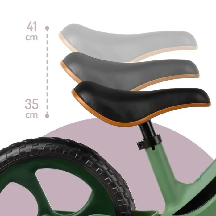 Vélo bébé draisienne MoMi MIZO - sans pédales - 12" roues - style sportif - Vert-3