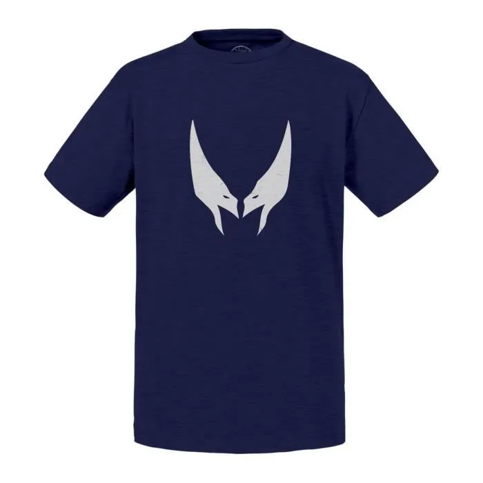 T-shirt Enfant Bleu Wolverine Symbole Super Héros BD Film Geek-0