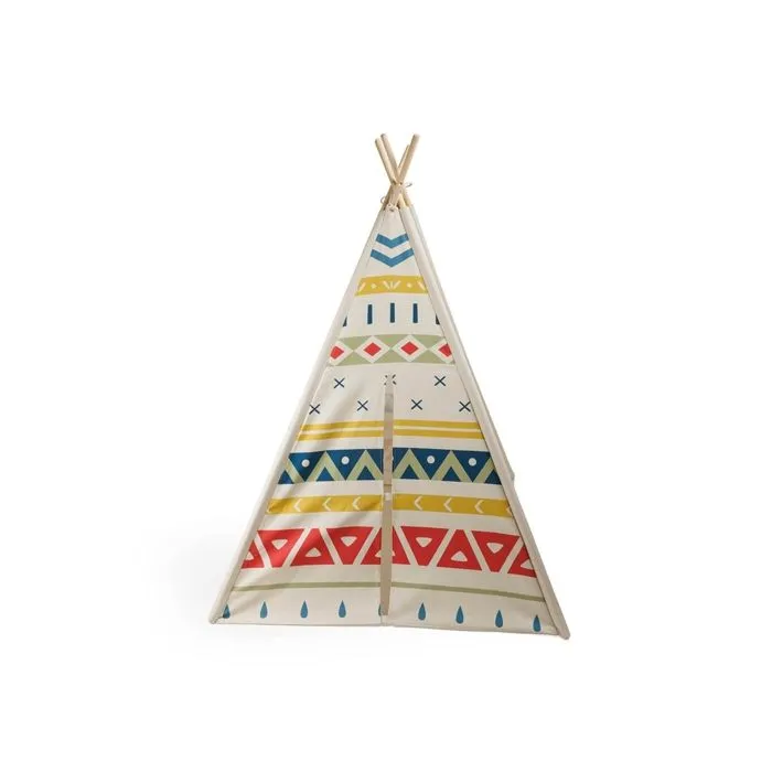 EUREKAKIDS - Tente tipi enfant en bois - De 3 à 12 ans  Multicolor --4