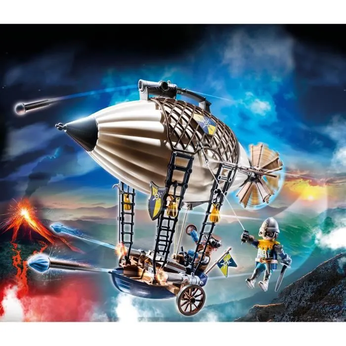 PLAYMOBIL - 70642 - Novelmore - Aérostat de Dario - Dirigeable rigide avec canons intégrés-1