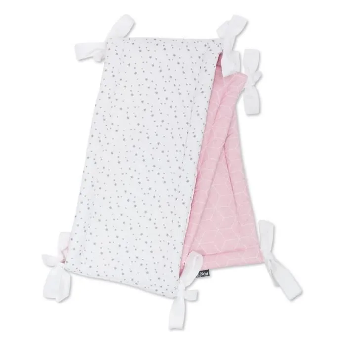 Bellochi Tour de Lit Bébé 180 x 30 cm - Universel en Coton Souple pour un Matelas 120 x 60 cm - Aurore-0