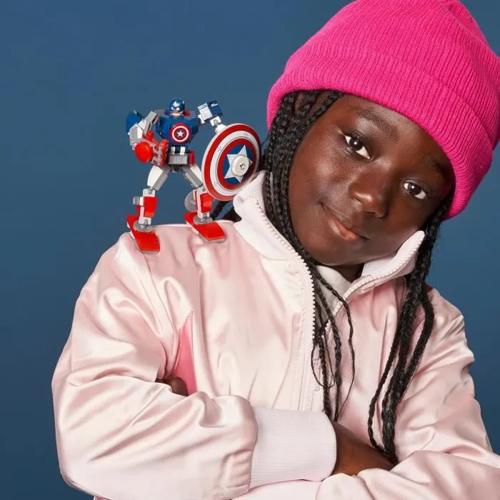 LEGO® Marvel Avengers 76168 L’armure robot de Captain America jeu incluant figurine pour garçon ou fille de 7 ans et plus-3