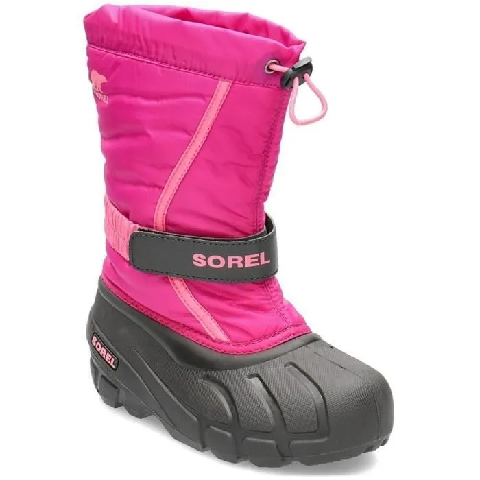 Bottes - SOREL - Flurry 33 - Noir-Rose - Haute - Mixte - Plat-0