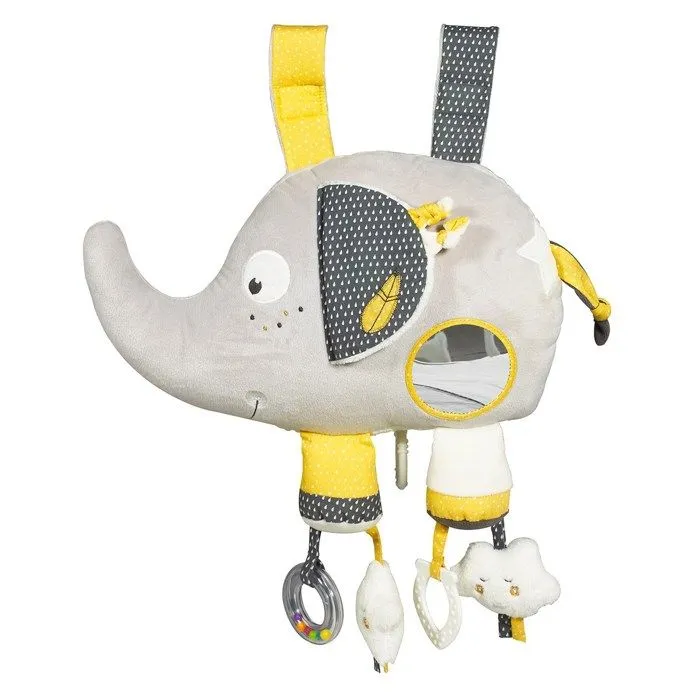 Jouet d'activités - SAUTHON - Babyfan - LED et velours gris - Miroir, anneau de dentition et billes-0