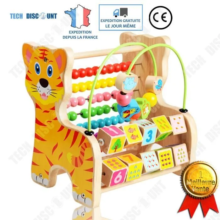 TD® Jouet enfants bébé apprentissage ludique amuser développement jeux cadeau créatif éducatif instructif chiffres compter en bois s-0