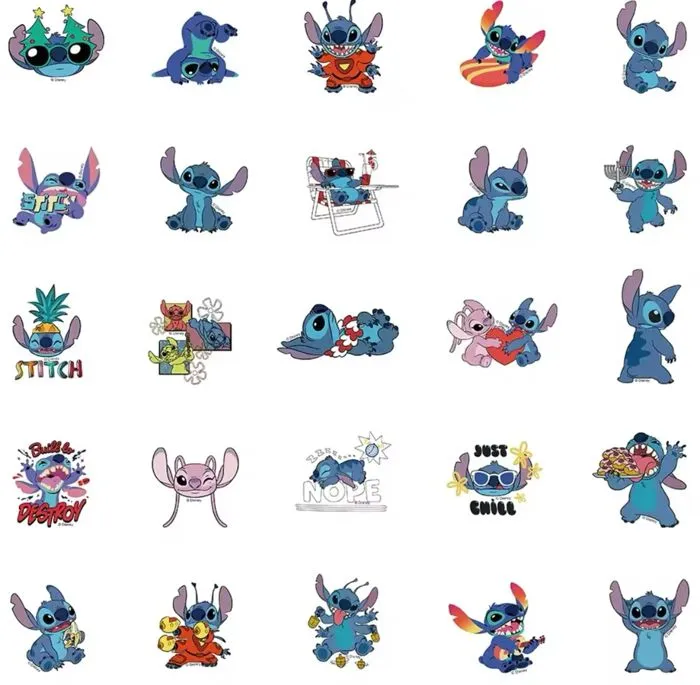 200 Stickers stich autocollant waterproof lilo angel decoration loisir creatif tendance cadeau fille ordi gourde téléphone-2