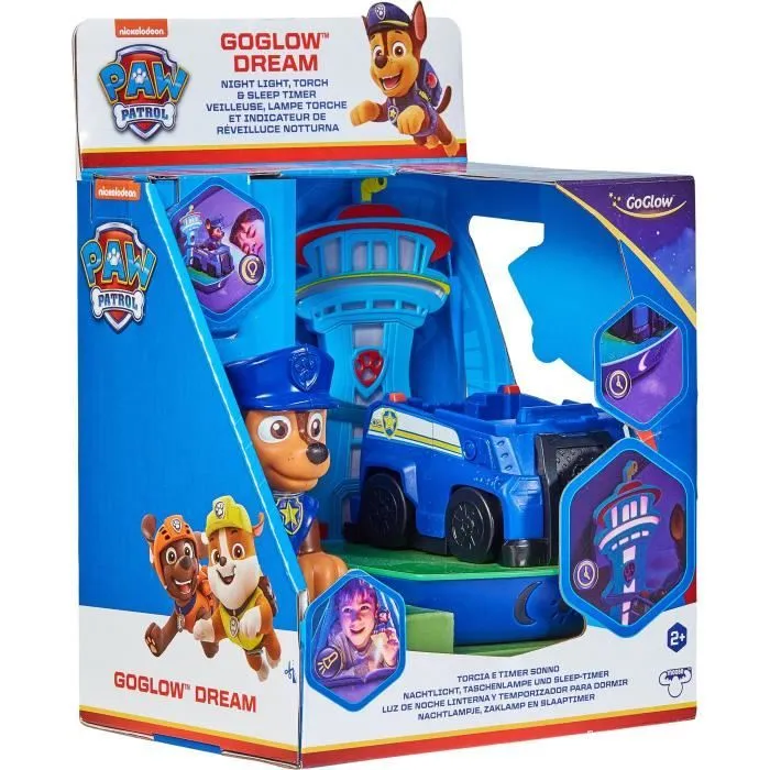 Veilleuse et réveil éducatif 3 en 1 GoGlow Dream Pat’ Patrouille avec lampe torche et indicateur de réveil Chase-4