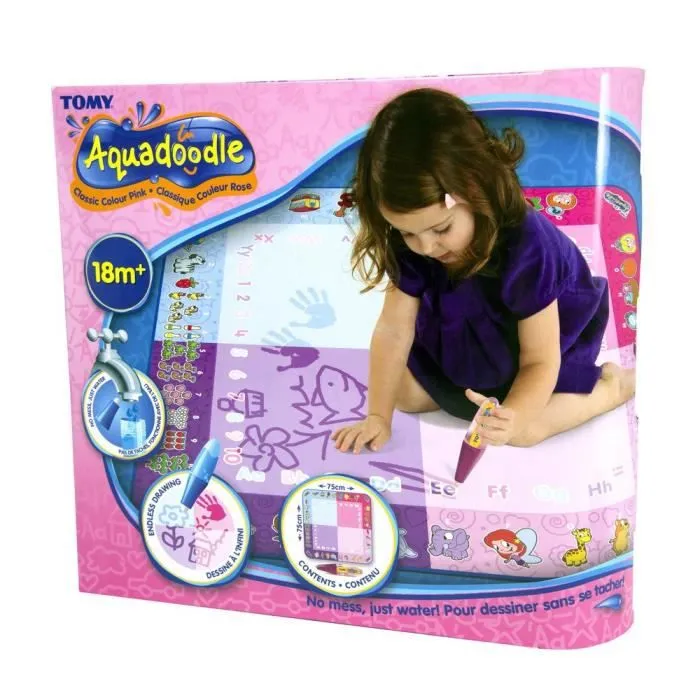 Tapis AQUADOODLE Classique pour Enfant - 4 Couleurs Rose - A partir de 18 mois - Intérieur-3