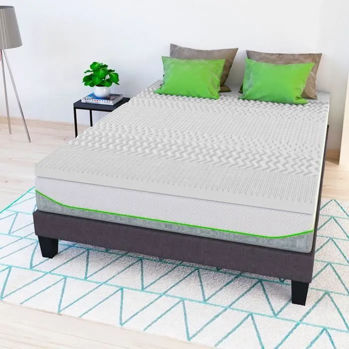 Surmatelas - OLYMPE LITERIE - Nuage - 90x190 cm - Mémoire de forme - Zonage de confort-0