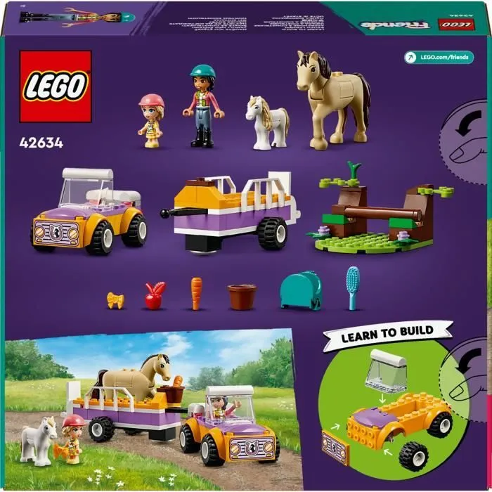 LEGO® 42634 Friends La Remorque du Cheval et du Poney, Jouet avec Figurines Liann, Zoya et 2 Figurines d'Animaux-5