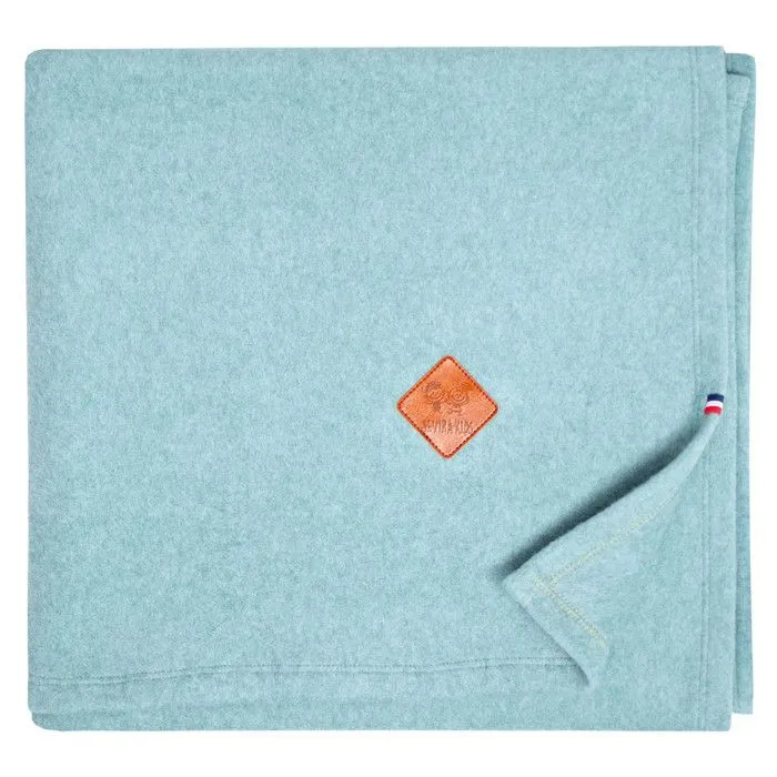 Couverture polaire 100% coton ultra-doux 100x70 cm Vert Eucalyptus-0