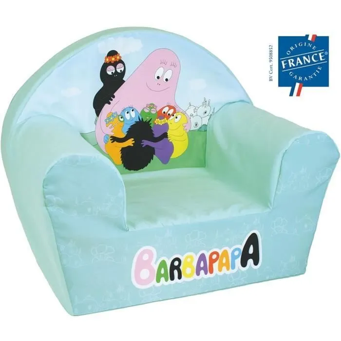 Fauteuil club enfant - BARBAPAPA - FUN HOUSE - Origine France - 52 x 33 x 42 cm-0