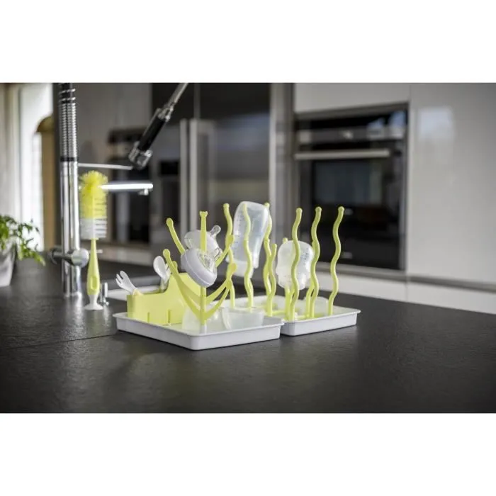Égoutte-biberons pliable Vert - FORMULA BABY - Jusqu'à 8 biberons - Pour bébé-2