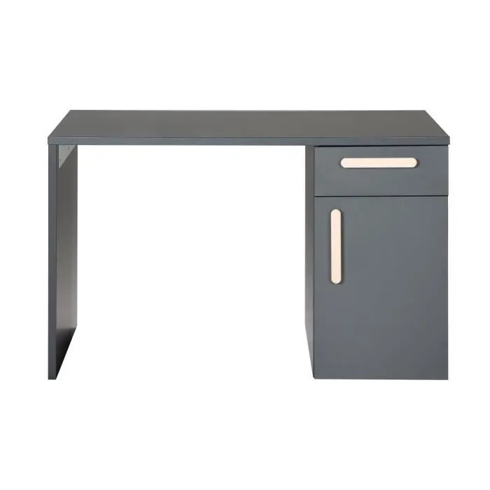 Bureau pour Enfants et Jeunes - ROBA - Jara - Avec 1 Porte et 1 Tiroir à Fermeture Douce - Anthracite-2