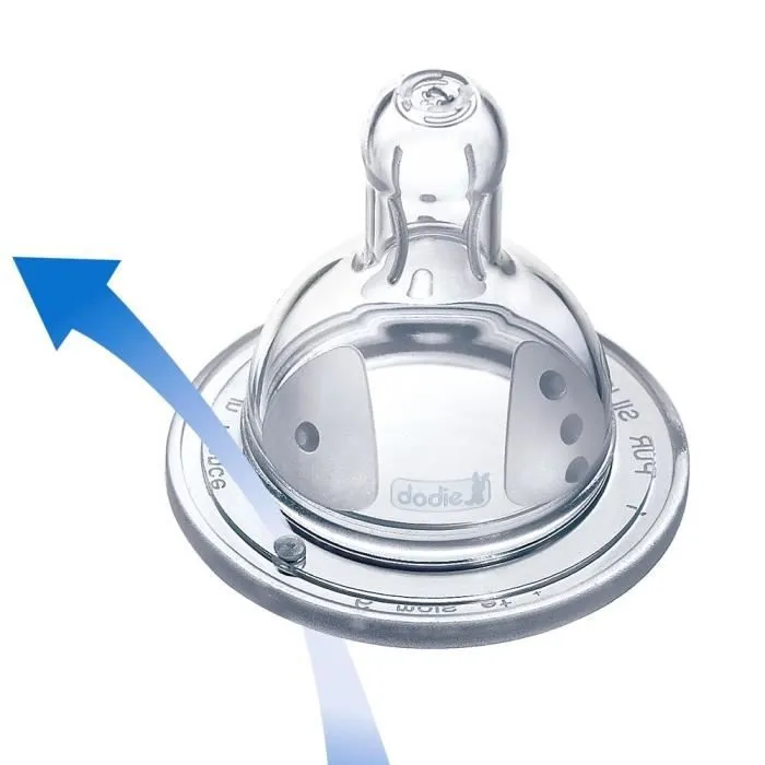 Biberon Dodie Initiation+ Anti-Coliques 3 Vitesses Bleu Pompier 330ml-5