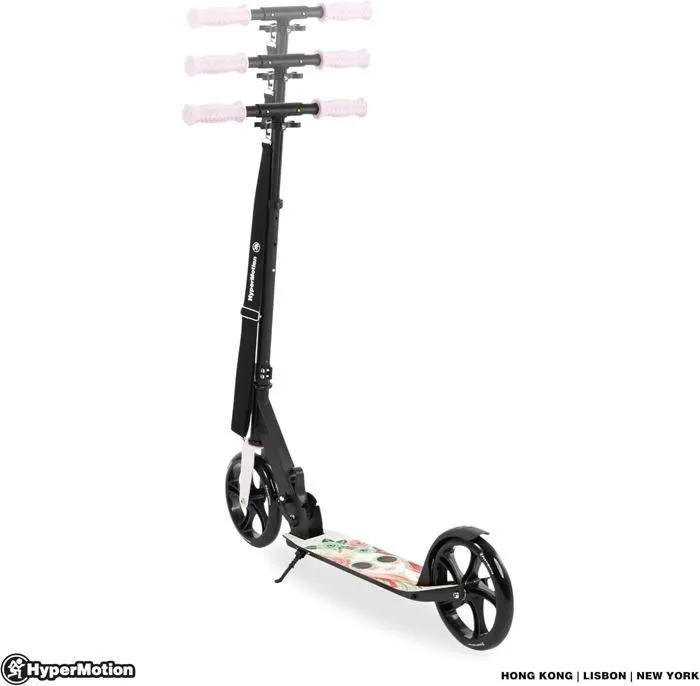 Trottinette Enfants Ado Pliable HyperMotion, +7 ans Charge max 100kg, Guidon réglable, Aluminium, roulements ABEC-7, frein à Pieds-2