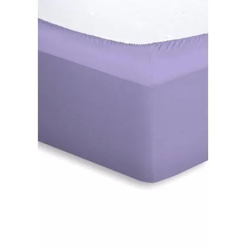 Drap-housse - schlafgut - Basic Coton - 200x100 cm - Lavable en machine - Violet-3
