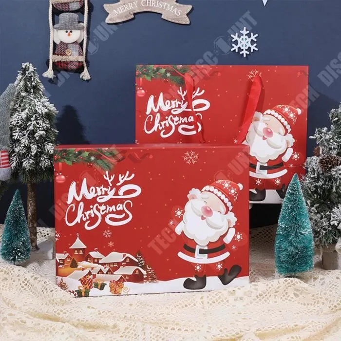 TD® Exquise nouvelle boîte-cadeau de noël haut de gamme dessin animé père noël grande boîte de costume boîte vide boîte-cadeau-1