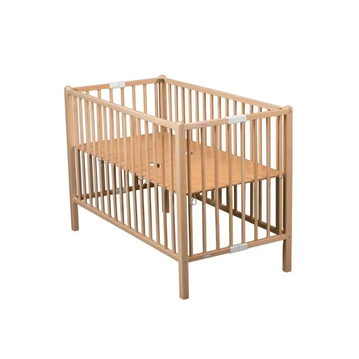 COMBELLE Lit pliant bYnbYn 60x120 cm RomYno Vernis naturel-2