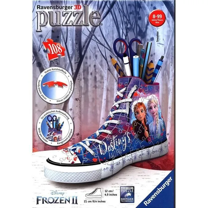 Puzzle 3D Sneaker La Reine des Neiges 2 - Ravensburger - 108 pièces - Sans colle - Dès 8 ans-0