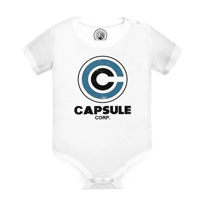 Body Bébé Manche Courte Blanc Capsule Corp. Geek Jeux Video Serie Film-0