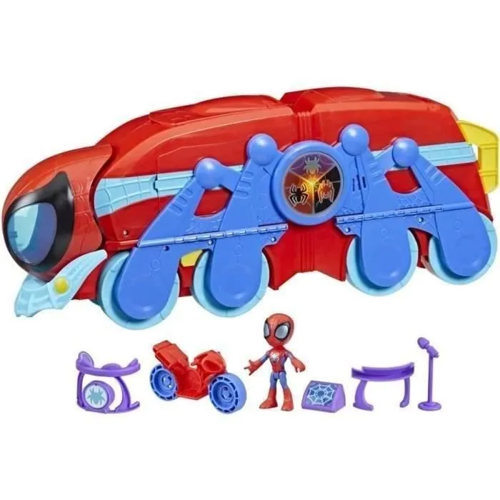 Quartier général Arachno-mobile 2 en 1 deluxe, Spidey et ses Amis Extraordinaires, jouet préscolaire, dès 3 ans-0