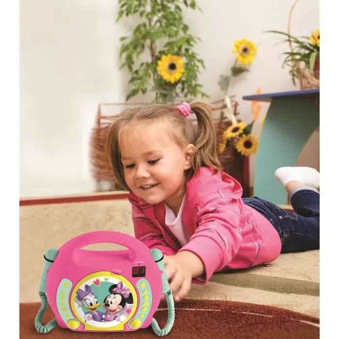 Lecteur CD portable avec 2 microphones Disney Minnie-1