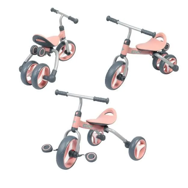 4 en 1 Tricycle pour Enfants âgés de 2 à 5 Ans, Tricycle Pliant avec siège réglable et pédale Amovible-1