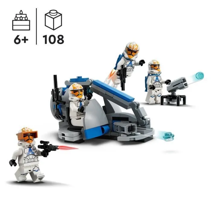 LEGO® Star Wars 75359 Pack de Combat des Clone Troopers de la 332e Compagnie d’Ahsoka, Jouet avec Véhicule Speeder-1