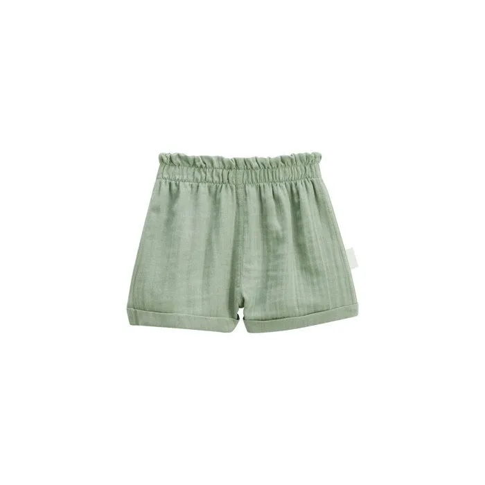 Short enfant - Calipso - Kaki - 100% coton - Taille élastique - Confort et style-1