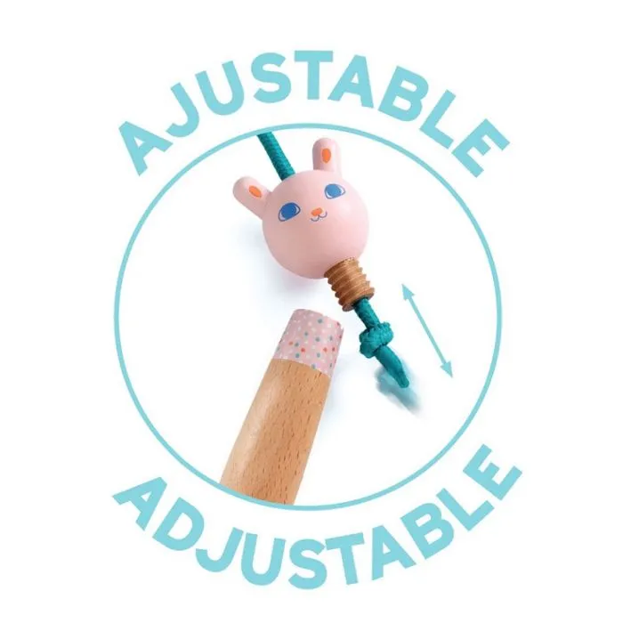 Corde à sauter - Djeco - Skipping Lea - Ajustable - Colorée - Pour enfants à partir de 4 ans-1