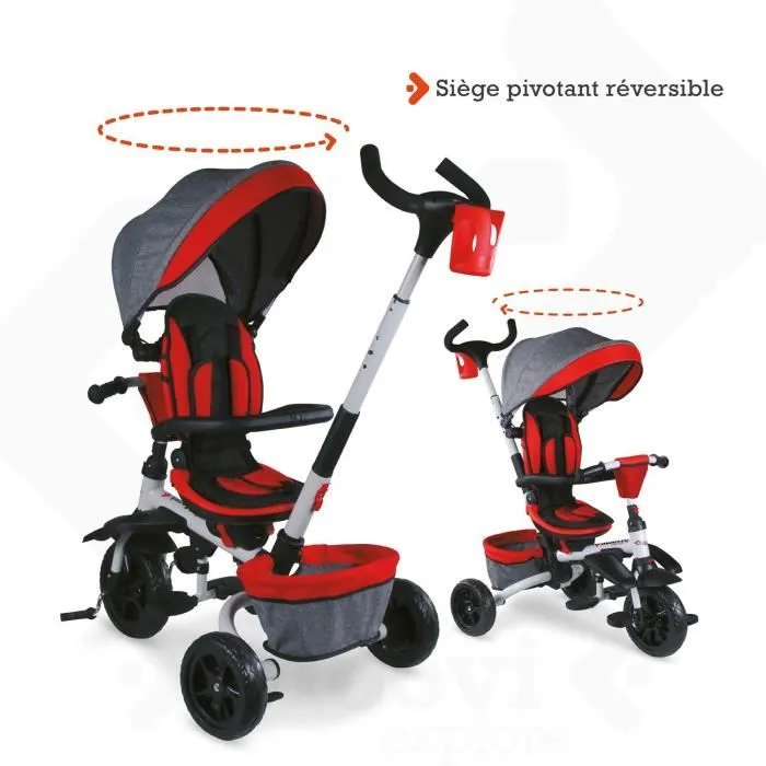 Tricycle évolutif pliable MONDO On & Go Moovi Explore - Rouge-5