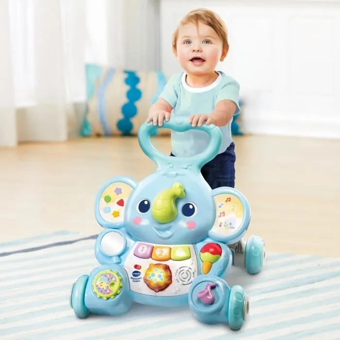 Porteur - Trotteur VTECH BABY - Éléphanteau Trottino - Avec Frein - Bleu-1