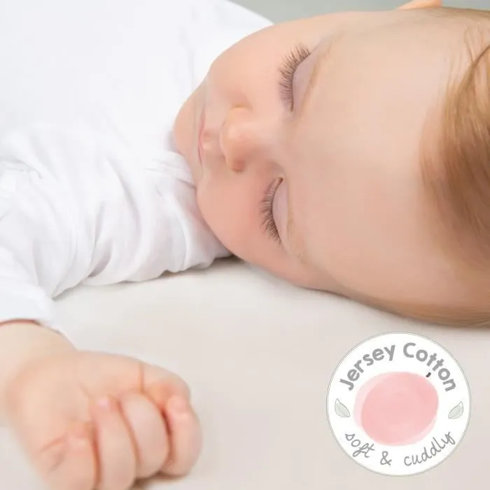 Drap Housse Bébé ROBA - safe asleep® - 40x90 à 45x90 cm - 100% Coton-Jersey - Blanc Canadien-3
