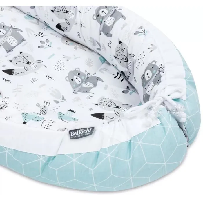 Bellochi Reducteur de Lit Bebe Cale Bebe pour Lit Cocon Bebe - 100% Coton 90 x 60cm - Nid de Bebe Baby Nest - Animaland-3