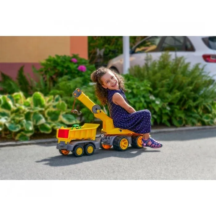 Jouet de construction - BIG - Power-Worker Maxi Grue - Jaune - 3 ans et plus - Extérieur-3