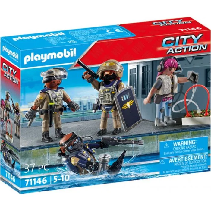 Playmobil - City Action - Equipe des forces spéciales avec bandit - Jouet d'action pour enfant de 5 ans et plus-0
