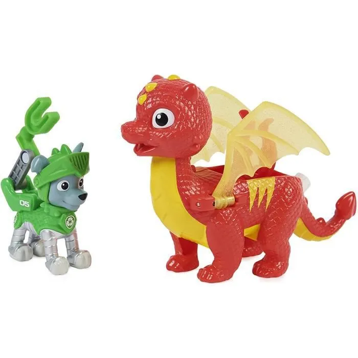 Jouet - SPIN MASTER - Paw Patrol Rescue Knights Rocky - Figurine avec dragon - Pour enfant de 3 ans et plus-2