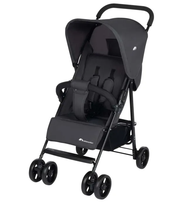 Bebeboutik BEBECONFORT FOGGY Poussette canne compacte legere des la naissance jusqu a 15 kg position allongee Mineral Graphite