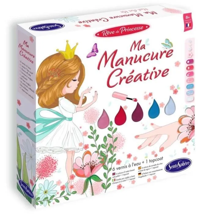 Kit enfant - Rêve de princesse - Ma manucure créative - 7 vernis - SENTOSPHERE-0