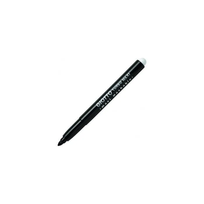 Pennarello - Giotto - Turbo Maxi - 12 pezzi - Noir - Pointe Ø 5 mm - Lavable-0