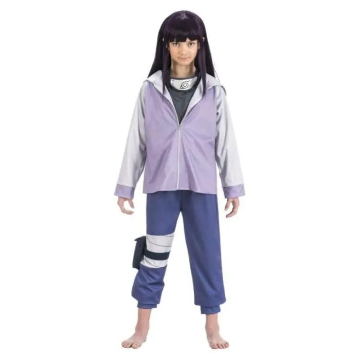 Déguisement Hinata Naruto Shippuden Fille 7/8 ans - Violet - Costume de kunoichi facile à utiliser-0